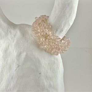 Rose Quartz Briolette Drop Waterfall Bracelet